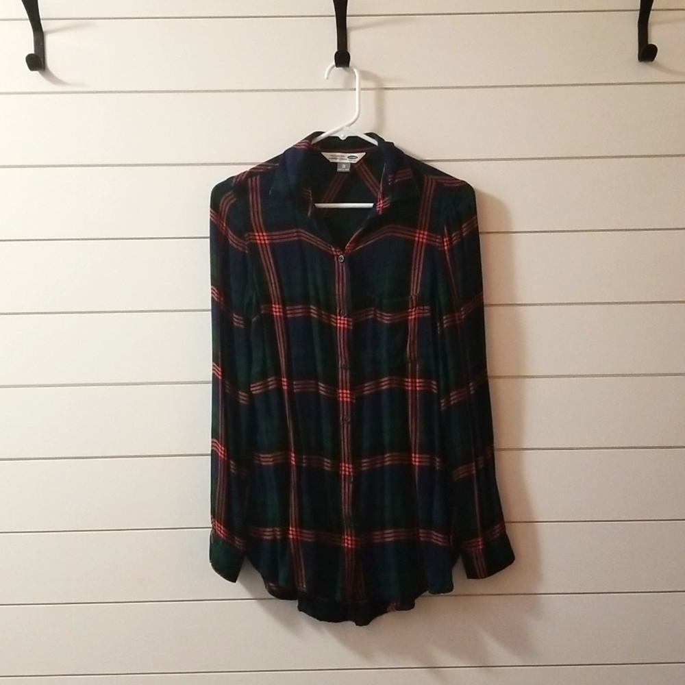 Old Navy "The Classic Shirt" Plaid Long Sleeve
